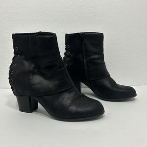 Fergalicious By Fergie Trina Black Womens 11M Faux Suede Ankle Boots